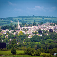 Buy canvas prints of Painswick in the Cotwolds countryside by Chris Rose