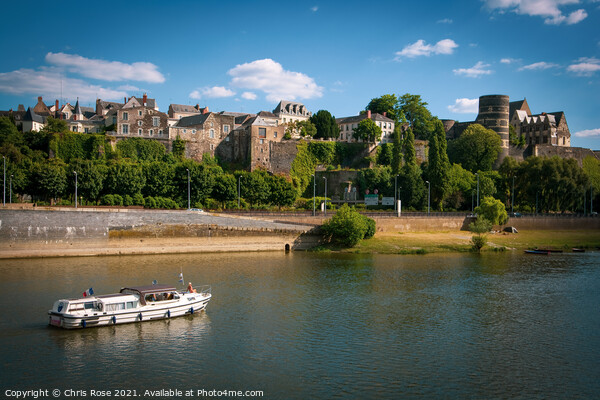 Angers, river and Chateau d'Angers Picture Board by Chris Rose