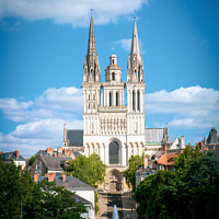 Buy canvas prints of Angers, Cathedral St Maurice by Chris Rose