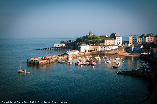 Tenby Harbour Picture Board by Chris Rose