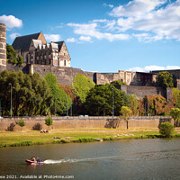 Buy canvas prints of Angers, river and Chateau d'Angers by Chris Rose