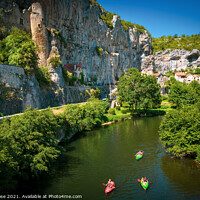Buy canvas prints of The Cele Valley, kayaks by Chris Rose