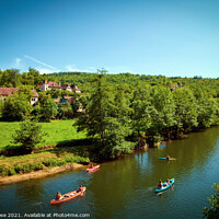 Buy canvas prints of The Cele Valley, kayaks by Chris Rose
