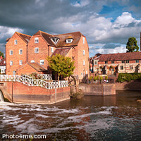 Buy canvas prints of Tewkesbury, restored Abbey Mill and sluices by Chris Rose