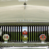 Buy canvas prints of Ford Consul classic car detail by Chris Rose
