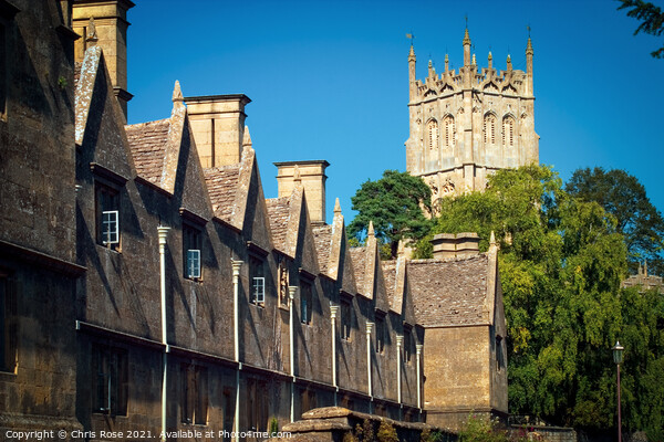  Chipping Campden, Almshouses and church Picture Board by Chris Rose