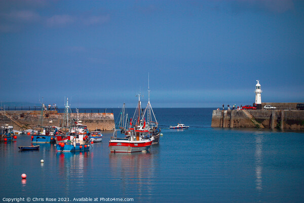 Mevagissey Harbour Picture Board by Chris Rose