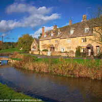 Buy canvas prints of Lower Slaughter, idyllic riverside cottages by Chris Rose