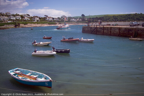 St Mawes harbour Picture Board by Chris Rose
