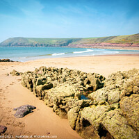 Buy canvas prints of Manorbier Bay by Chris Rose