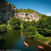 Buy canvas prints of The Cele Valley, kayaks by Chris Rose