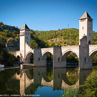Buy canvas prints of Pont Valentre in Cahors by Chris Rose