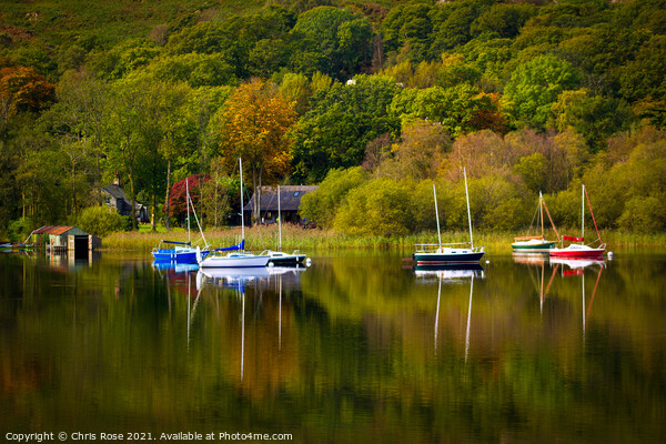 Coniston Water on a tranquil early autumn morning Picture Board by Chris Rose