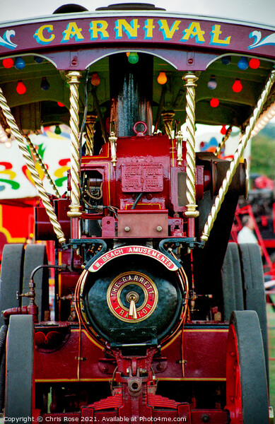 Fairground traction engine detail Picture Board by Chris Rose