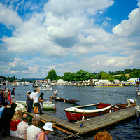 Buy canvas prints of Henley-on-Thames during regatta week by Chris Rose