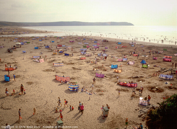 Woolacombe, crowded beach Picture Board by Chris Rose