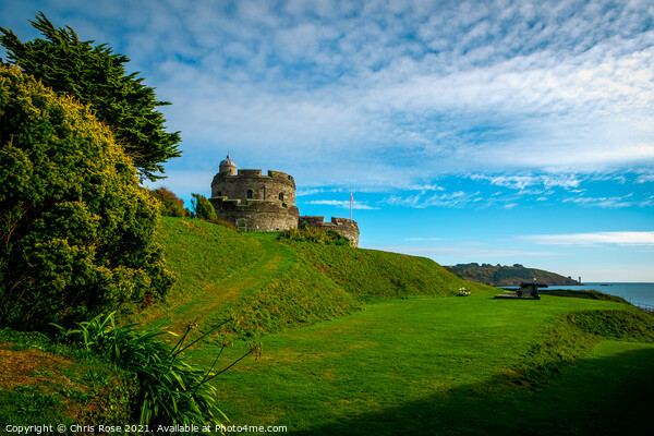 Historic St Mawes Castle Picture Board by Chris Rose