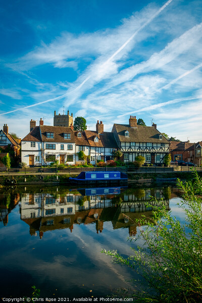 Cottages in the town of Tewkesbury Picture Board by Chris Rose