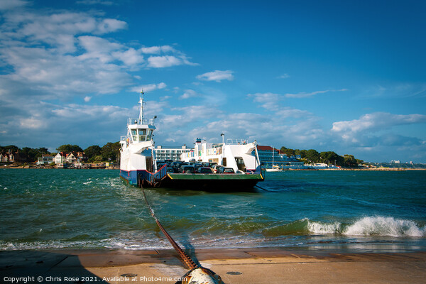 Sandbanks Ferry Picture Board by Chris Rose