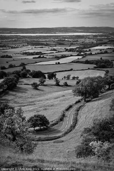 Coaley Peak Viewpoint, winding road Picture Board by Chris Rose