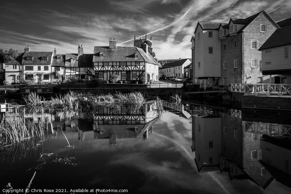 Cottages and Abbey Mill in Tewkesbury Picture Board by Chris Rose