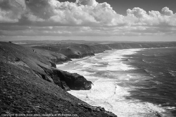 St Agnes Coast Picture Board by Chris Rose