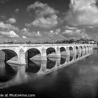Buy canvas prints of Saumur, the River Loire on a sunny autumn day by Chris Rose