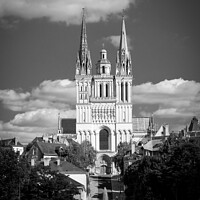Buy canvas prints of Angers Cathedral Saint-Maurice by Chris Rose