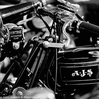 Buy canvas prints of AJS motorcycle detail by Chris Rose