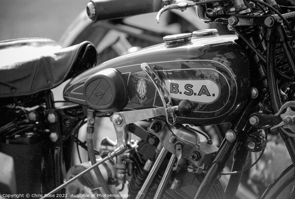BSA motorcycle detail Picture Board by Chris Rose