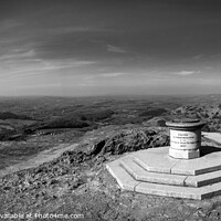 Buy canvas prints of Worcestershire Beacon toposcope and memorial by Chris Rose