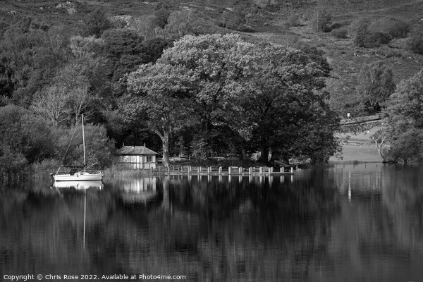 Coniston Water reflections Picture Board by Chris Rose