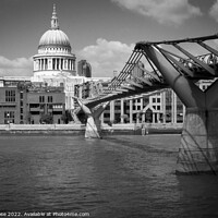 Buy canvas prints of London Bankside, St Pauls view by Chris Rose
