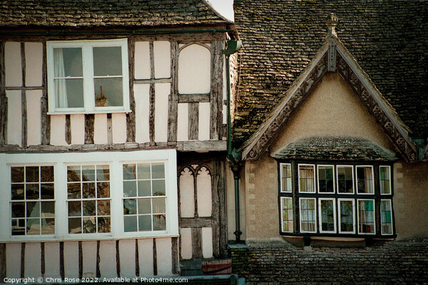 Cotswolds architectural diversity in Burford Picture Board by Chris Rose