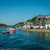 Buy canvas prints of Looe Harbour summer sunshine by Chris Rose