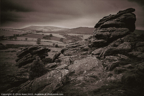 Hound Tor, Dartmoor Picture Board by Chris Rose