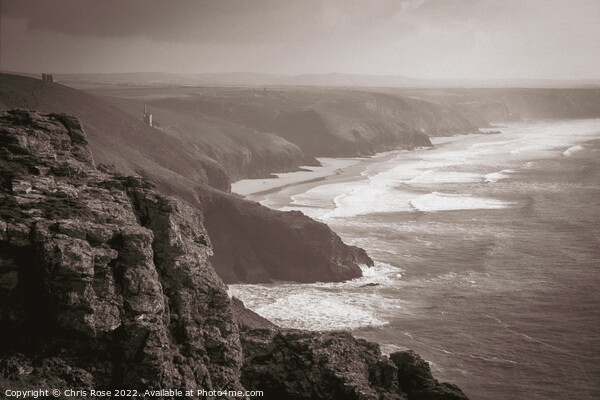 St Agnes Head coastline Picture Board by Chris Rose