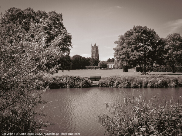 Cirencester church and park Picture Board by Chris Rose