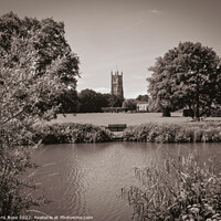 Buy canvas prints of Cirencester church and park by Chris Rose