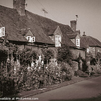 Buy canvas prints of Turville, pretty old cottages by Chris Rose