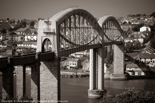 Saltash, Brunels rail bridge over the River Tamar Picture Board by Chris Rose