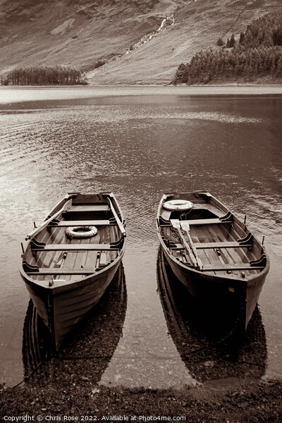 Buttermere rowing boats Picture Board by Chris Rose