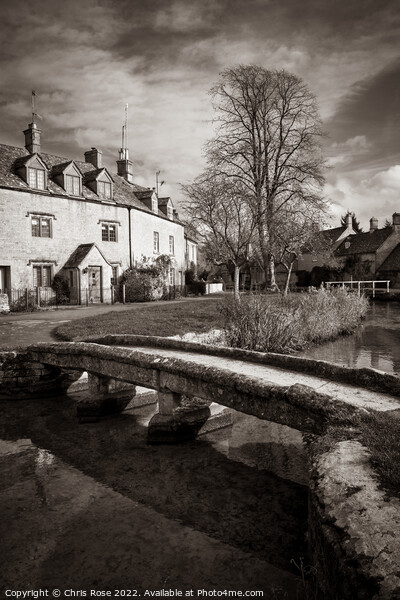 Lower Slaughter, riverside cotswold cottages Picture Board by Chris Rose