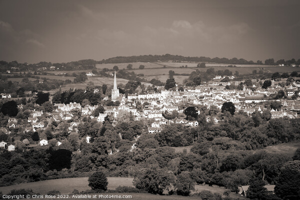 Painswick Cotswold countryside view Picture Board by Chris Rose