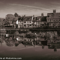 Buy canvas prints of Tewkesbury. Cottages near Abbey Mill by Chris Rose