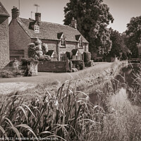 Buy canvas prints of Lower Slaughter village, Gloucestershire,  by Chris Rose