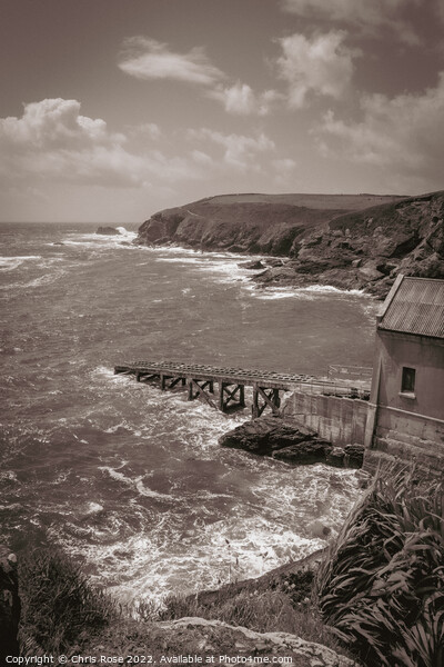 Lizard Point. The old lifeboat station. Picture Board by Chris Rose