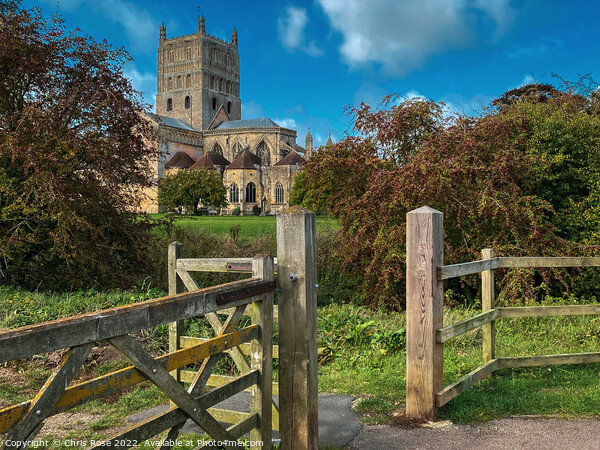 Tewkesbury Abbey on a beautiful October afternoon Picture Board by Chris Rose