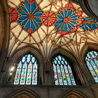 Buy canvas prints of  Tewkesbury Abbey decorative ceilings by Chris Rose