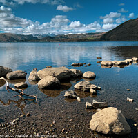 Buy canvas prints of Ullswater on a crisp spring day near Pooley Bridge by Chris Rose